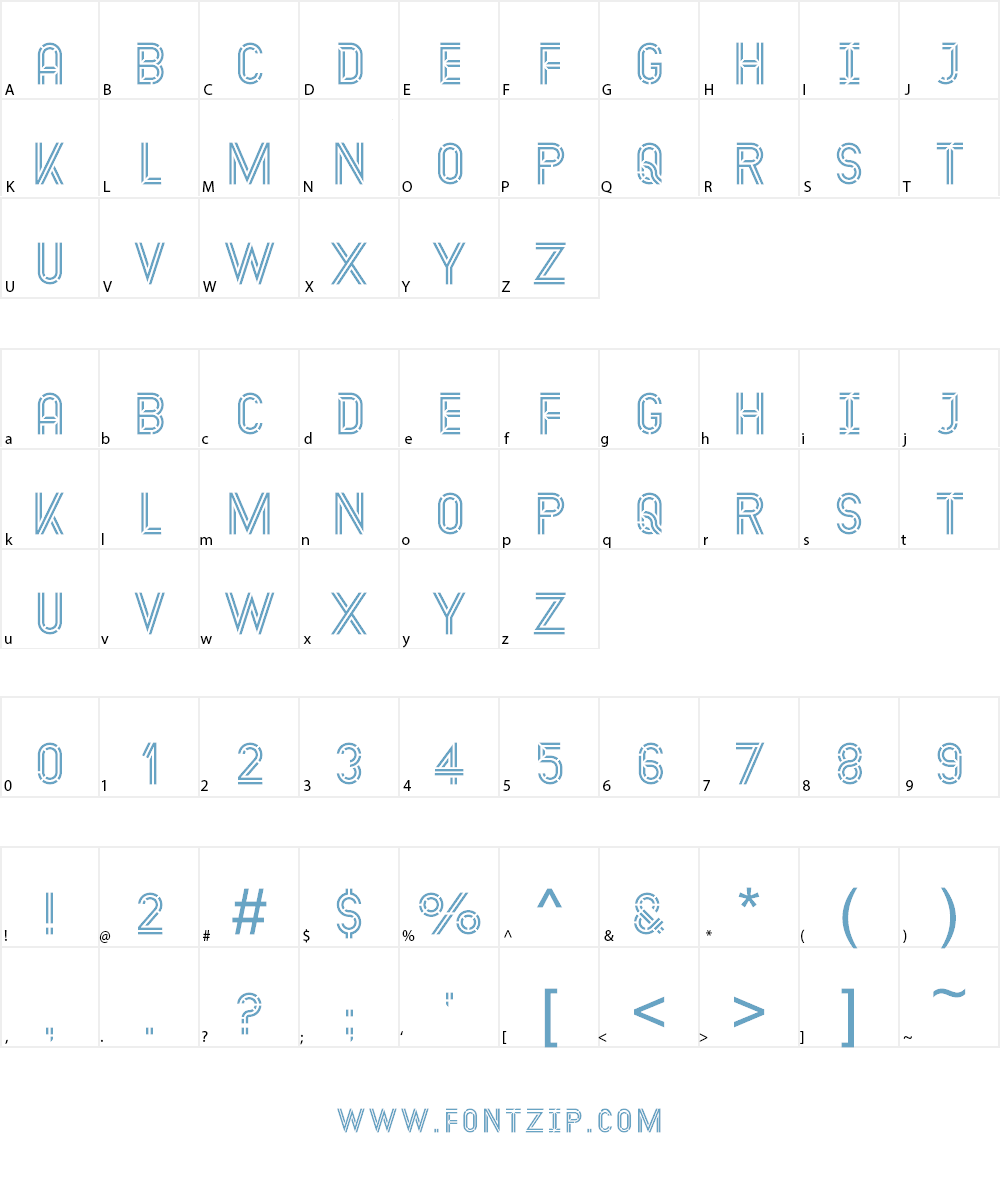Deux inline Font Character